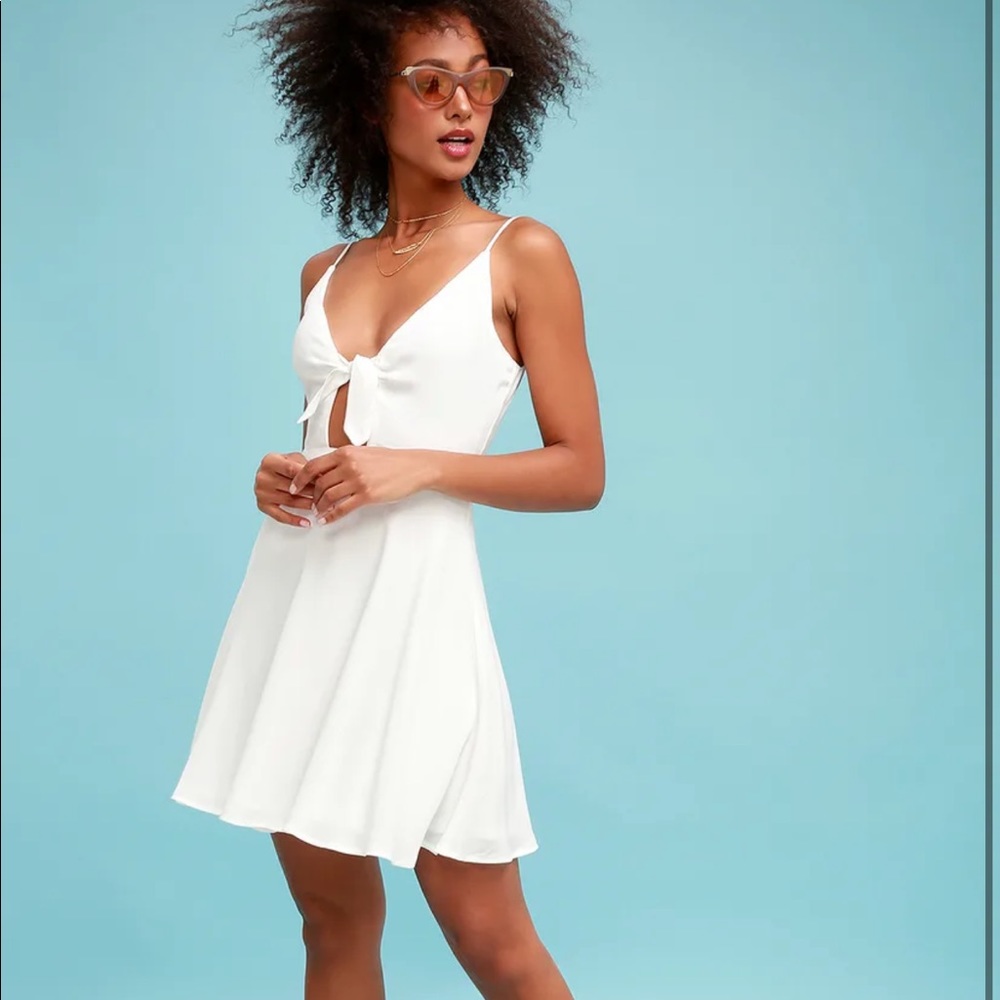 Lulu White Skater Dress